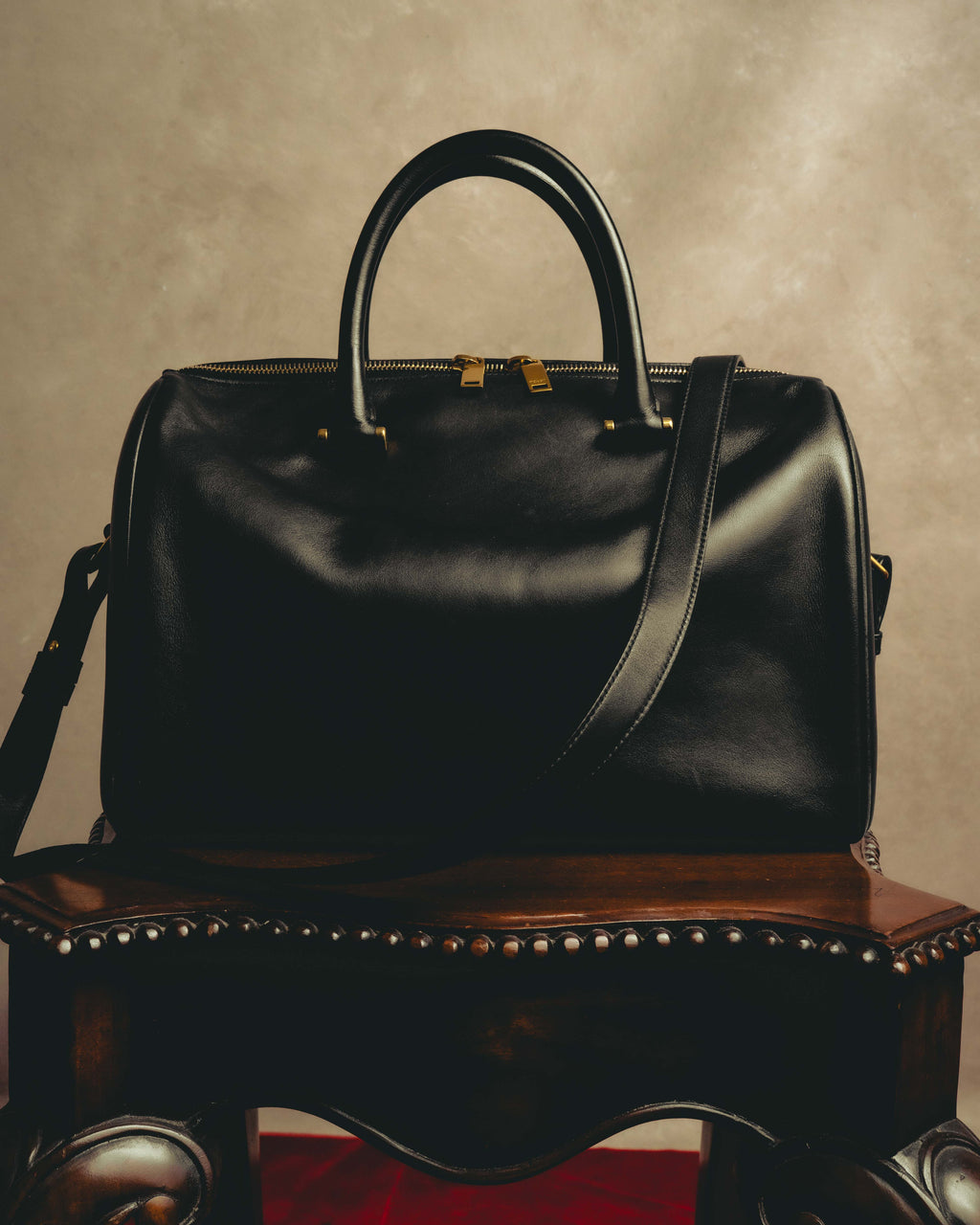 -SPECIAL- “Saint Laurent” 2012-2016 Classic Duffle 12 smooth calfskin bag
