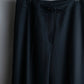 "CHANEL" 100% wool belted wide straight slacks