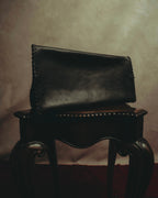 -SPECIAL- “FENDI” 80’s-90’s Coat of arms embossed whipstitched leather handbag