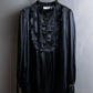 "Vintage frill detail pin tuck shiny shirt"