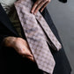 "GUCCI" 100% silk GG pattern jacquard weave neck tie