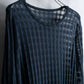 "ISSEY MIYAKE" Checkered see through pullover