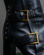 "MCQ Alexander McQueen" Studded design belted heel boots