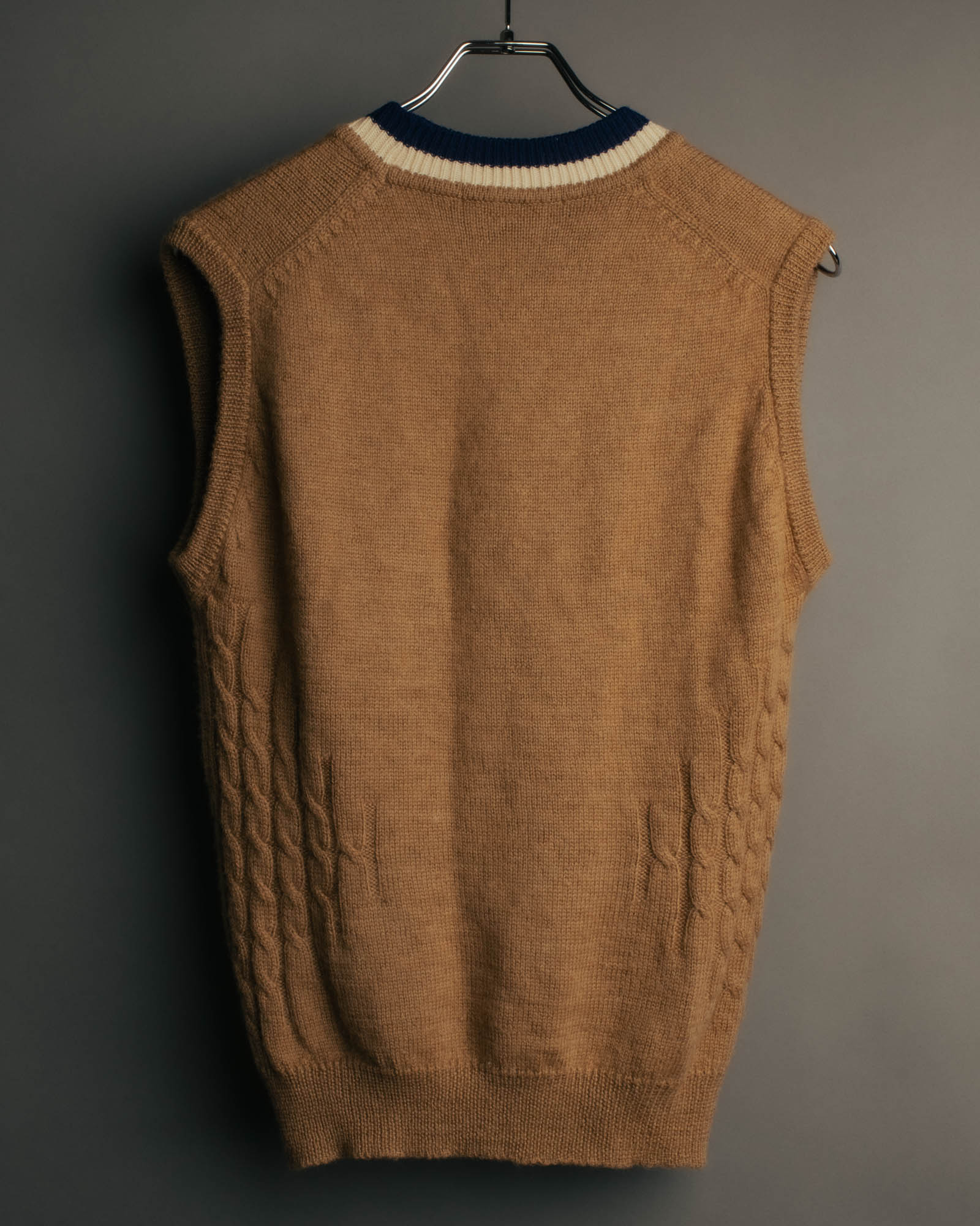 "Christian Dior" 80's-90's Preppy cable knit sweater vest