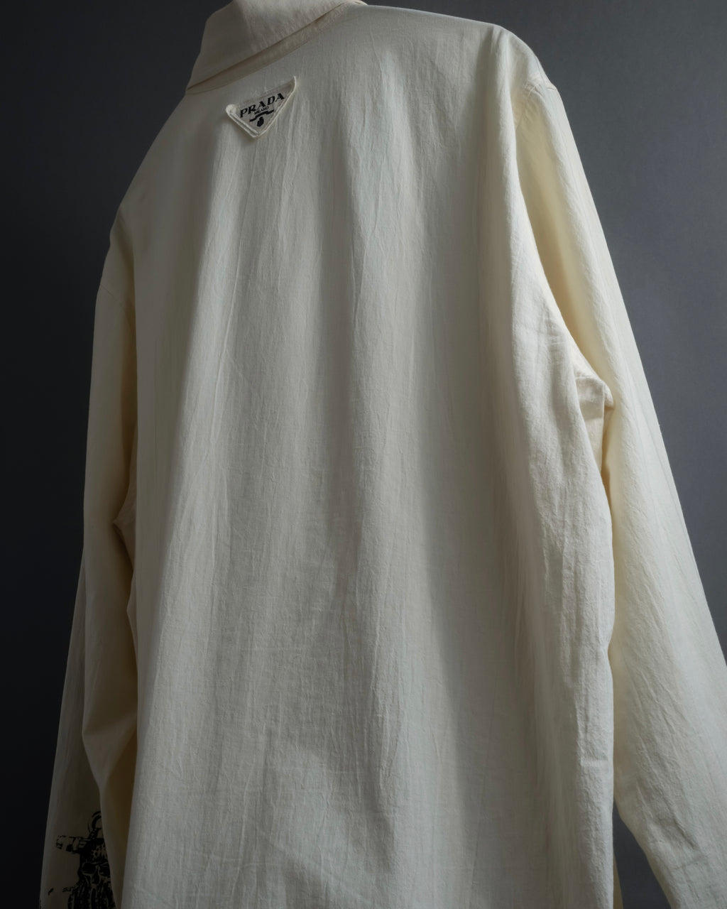 "PRADA" 22SS Sea fable motif print oversized shirt