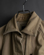 "BURBERRY" Selvedge denim trench detail jacket