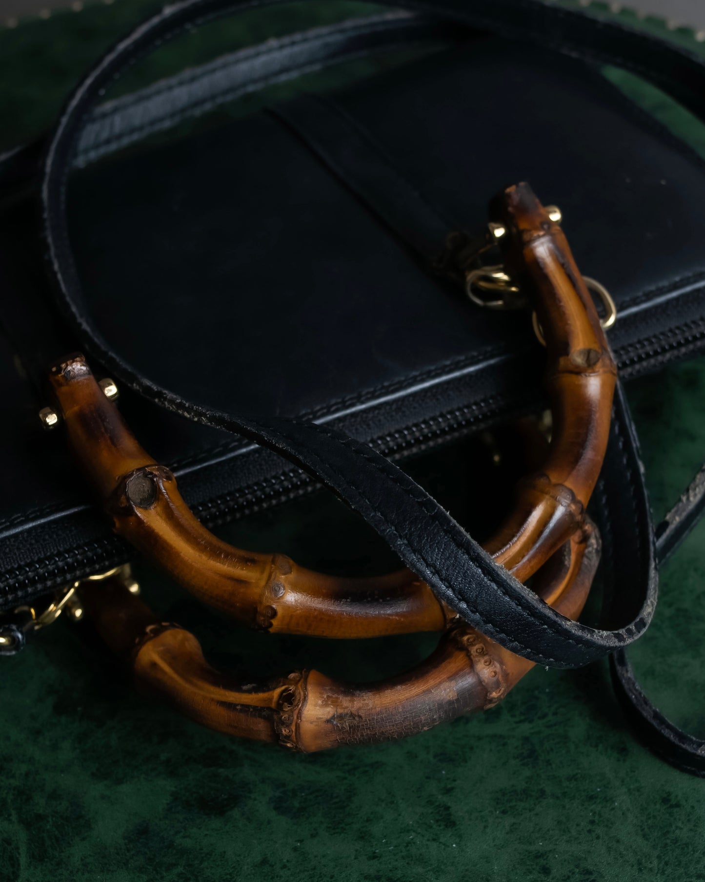 "GUCCI" Bamboo design horizontal shoulder bag