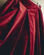 -SPECIAL- "Christian Dior" 80's-early 90's Burgundy velvet pleated skirt