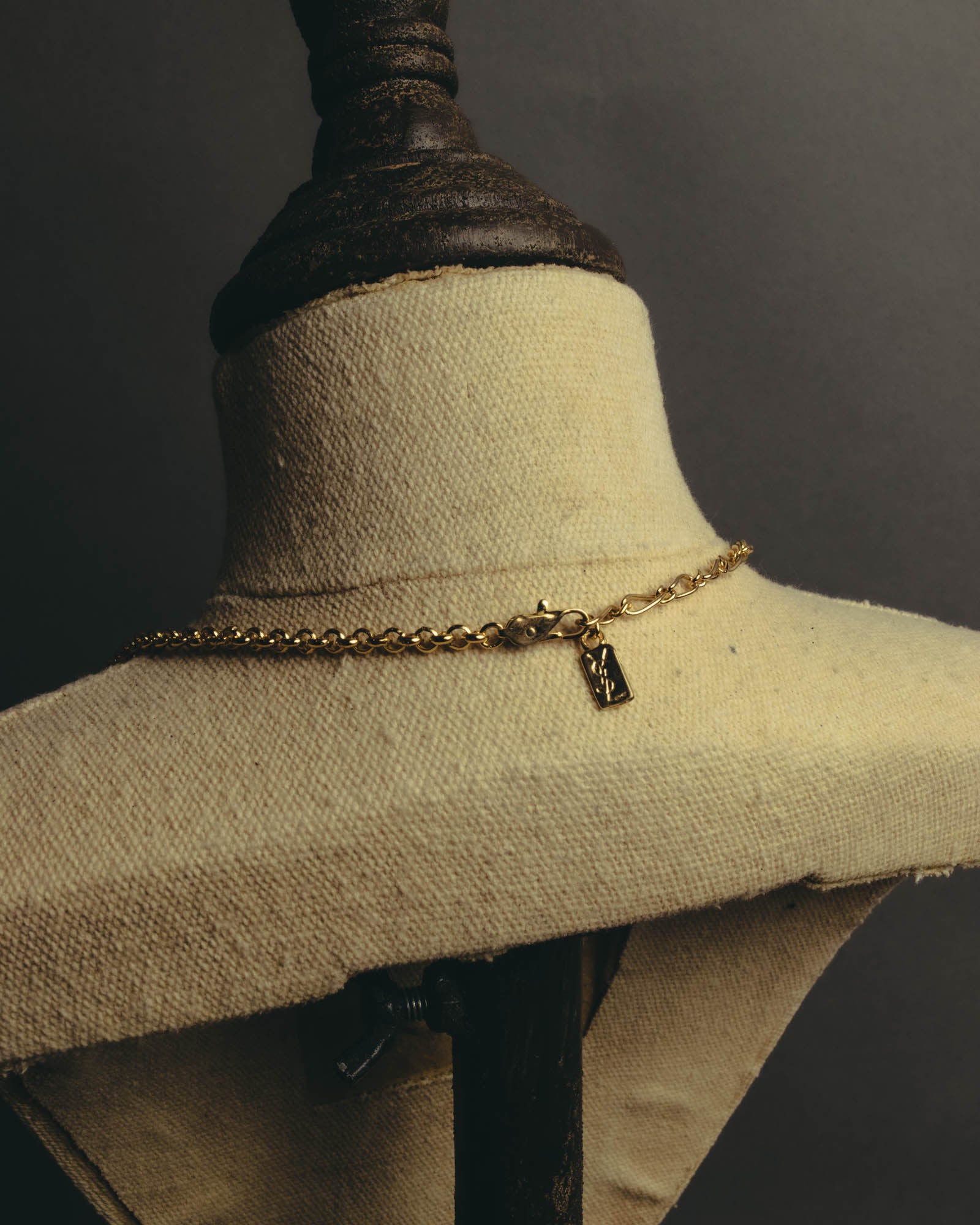 "Yves Saint Laurent" 80's-90's Sculptural floral pendant necklace
