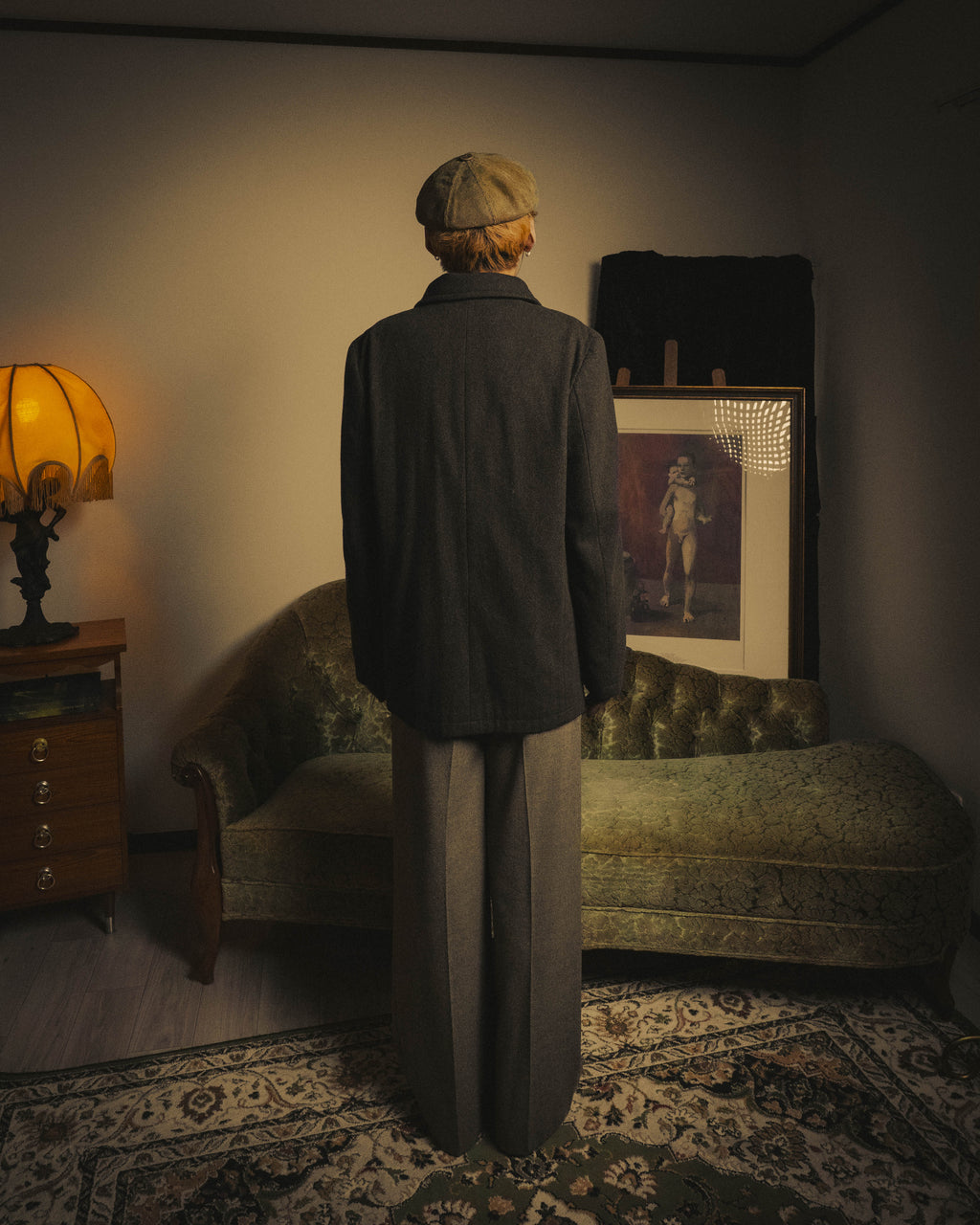 -SPECIAL- “Maison Martin Margiela” 2011-2014 Short wool blend chesterfield coat