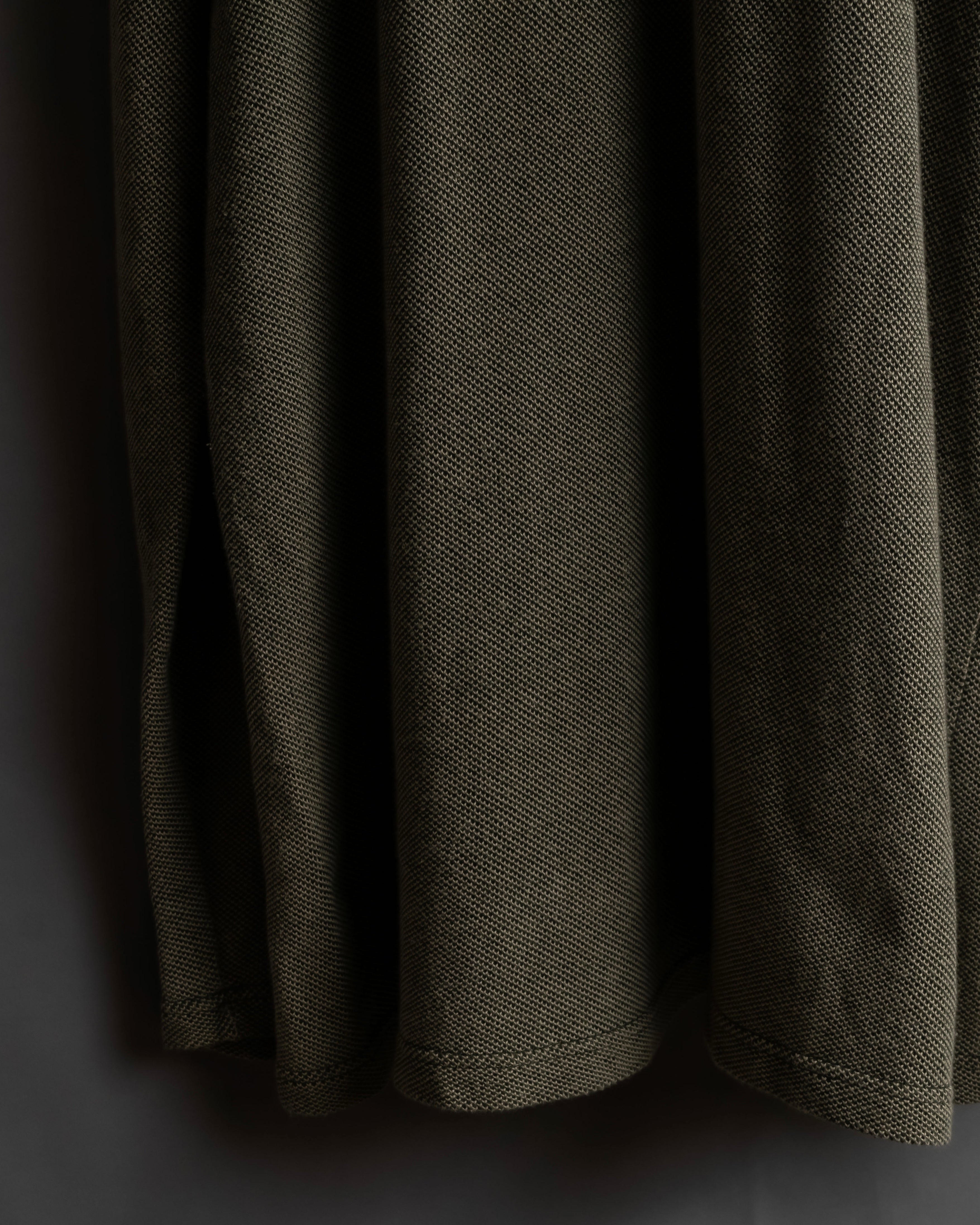 "Vintage herringbone long sleeve polo shirt"