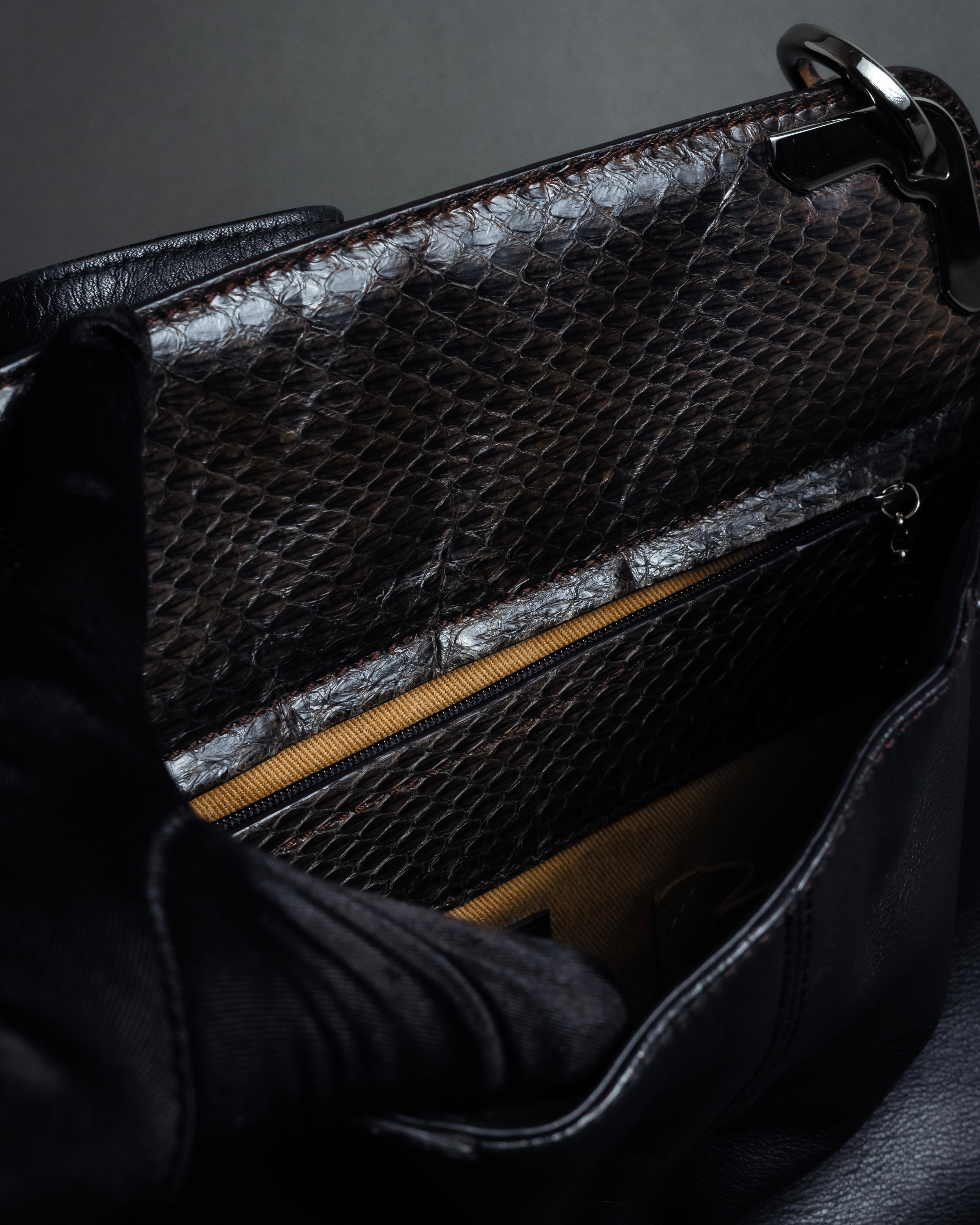 "Cartier" Marcello de Cartier python leather combination bag