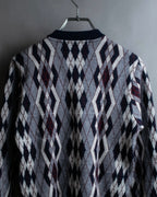 "COMME des GARCONS SHIRT × FRED PERRY" Argyle pattern box silhouette wool knit