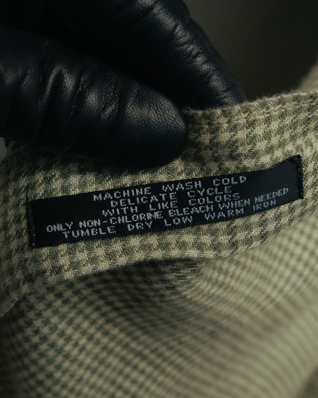 -MOOD Vintage Collections-
90’s Houndstooth linen relaxed shirt
