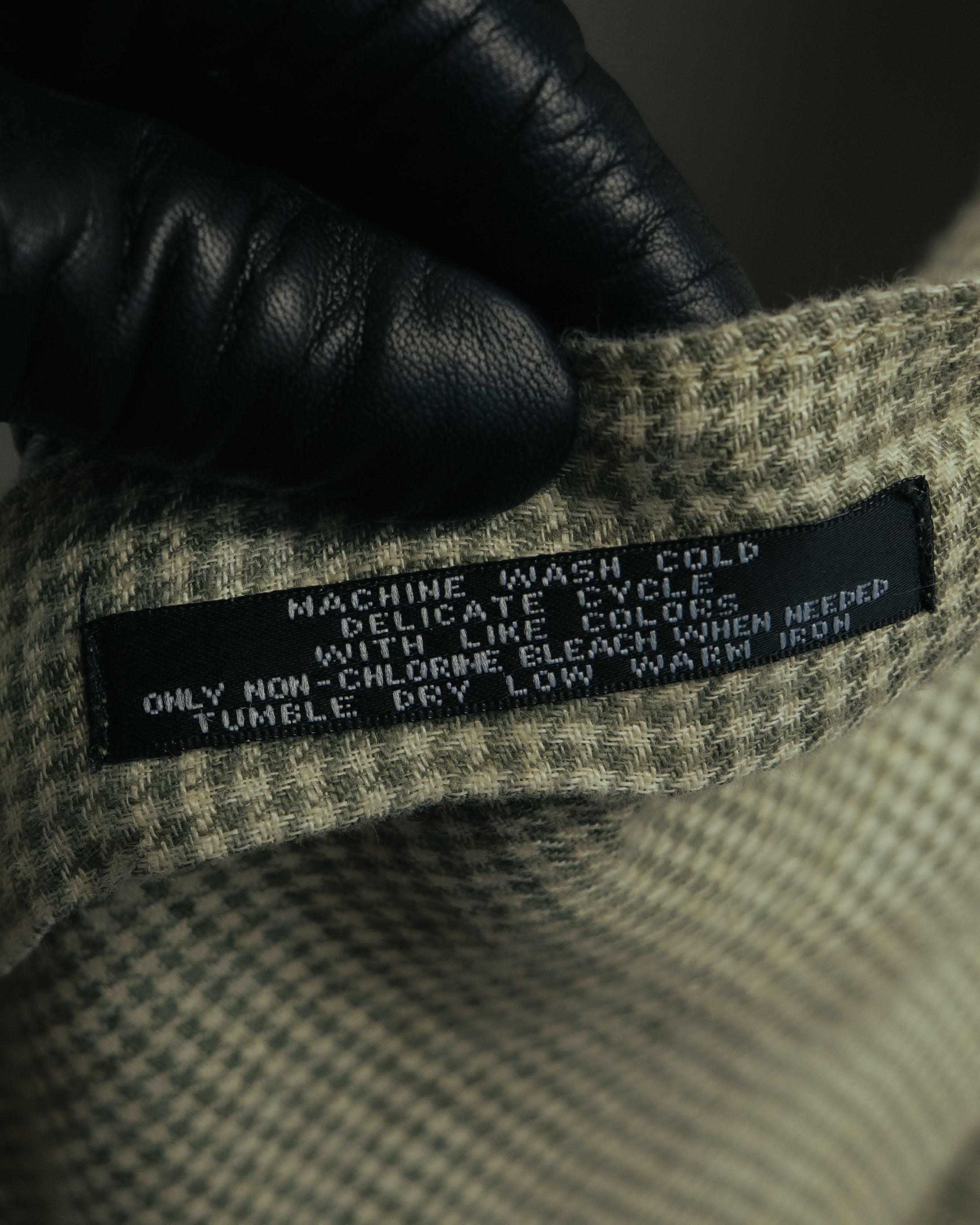 -MOOD Vintage Collections-
90’s Houndstooth linen relaxed shirt