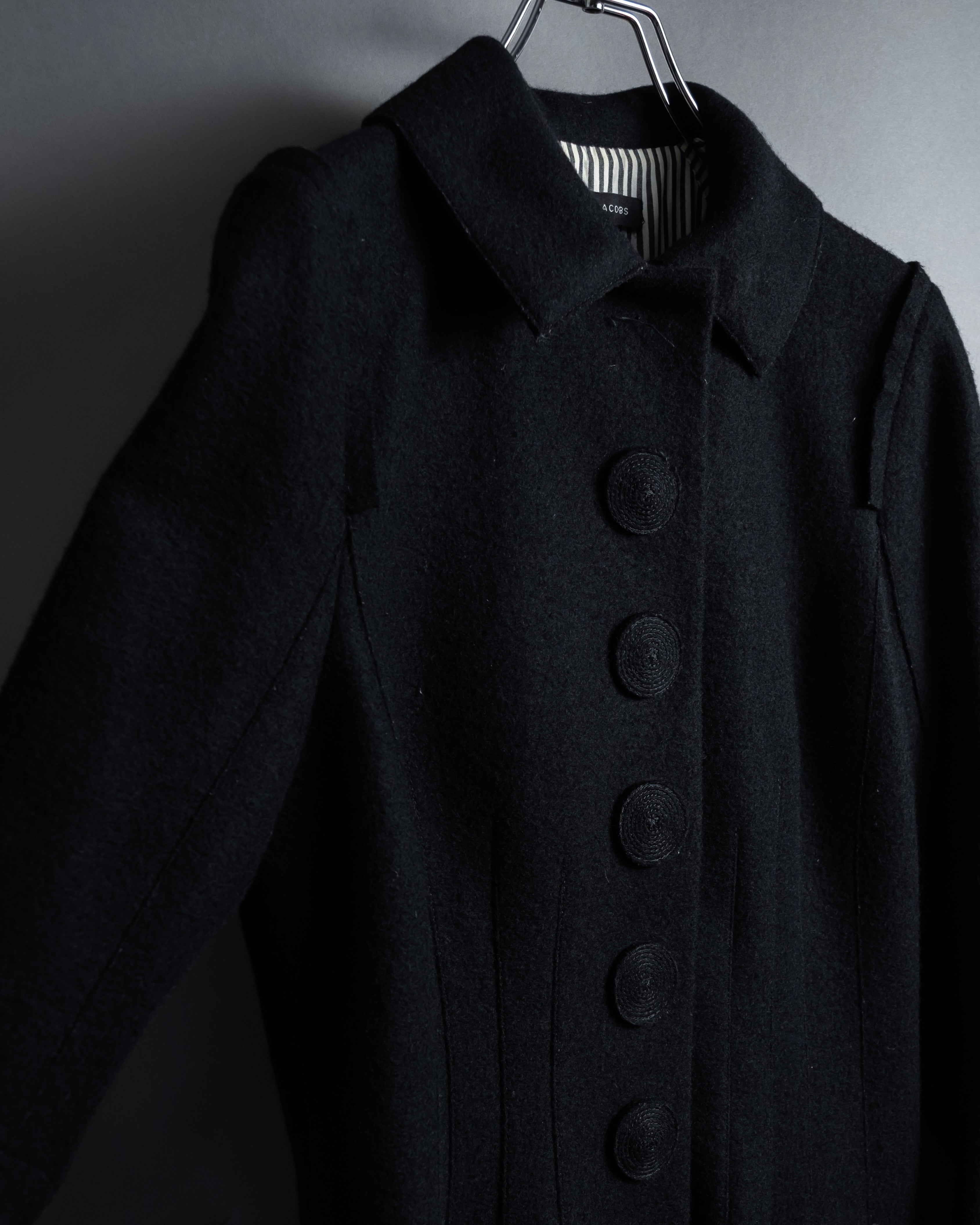 "Marc Jacobs" A soft flowing flared silhouette long coat