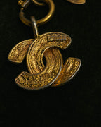 -SPECIAL- “CHANEL” 80’s-90’s Quilted cc pendant chain necklace