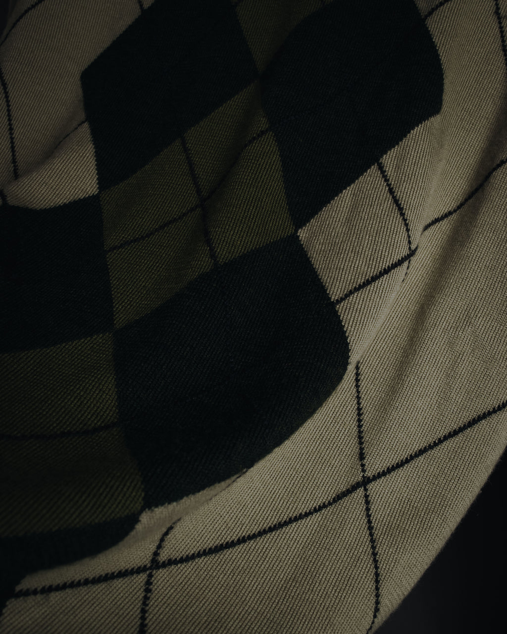 "BURBERRY" 00’s classic argyle v-neck wool knit