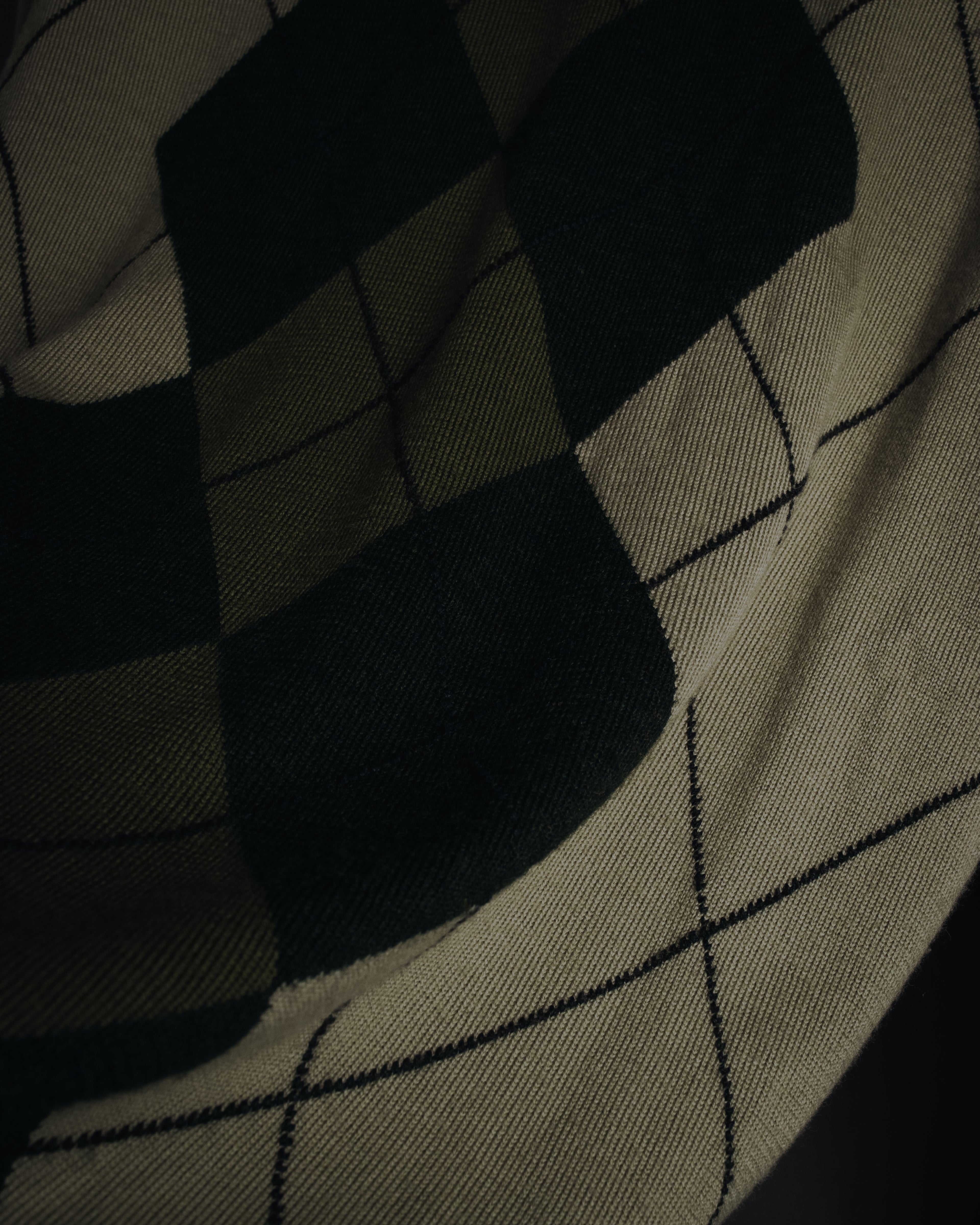 "BURBERRY" 00’s classic argyle v-neck wool knit