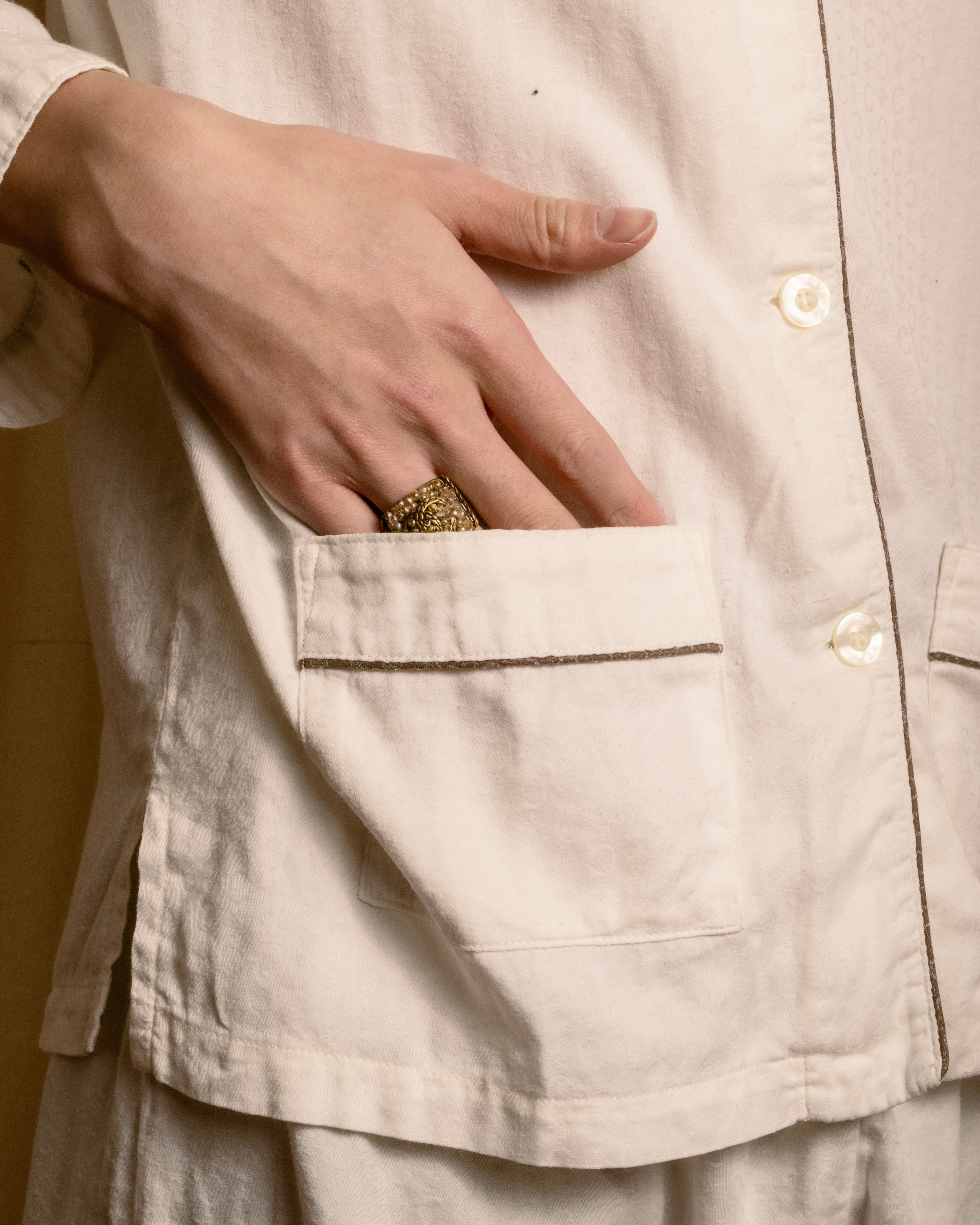 "CELINE" 90's-00's Macadam print pajama set up