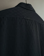 "Jean Paul Gaultier Classique" 90's Geometric jacquard total-pattern shirt with shell buttons