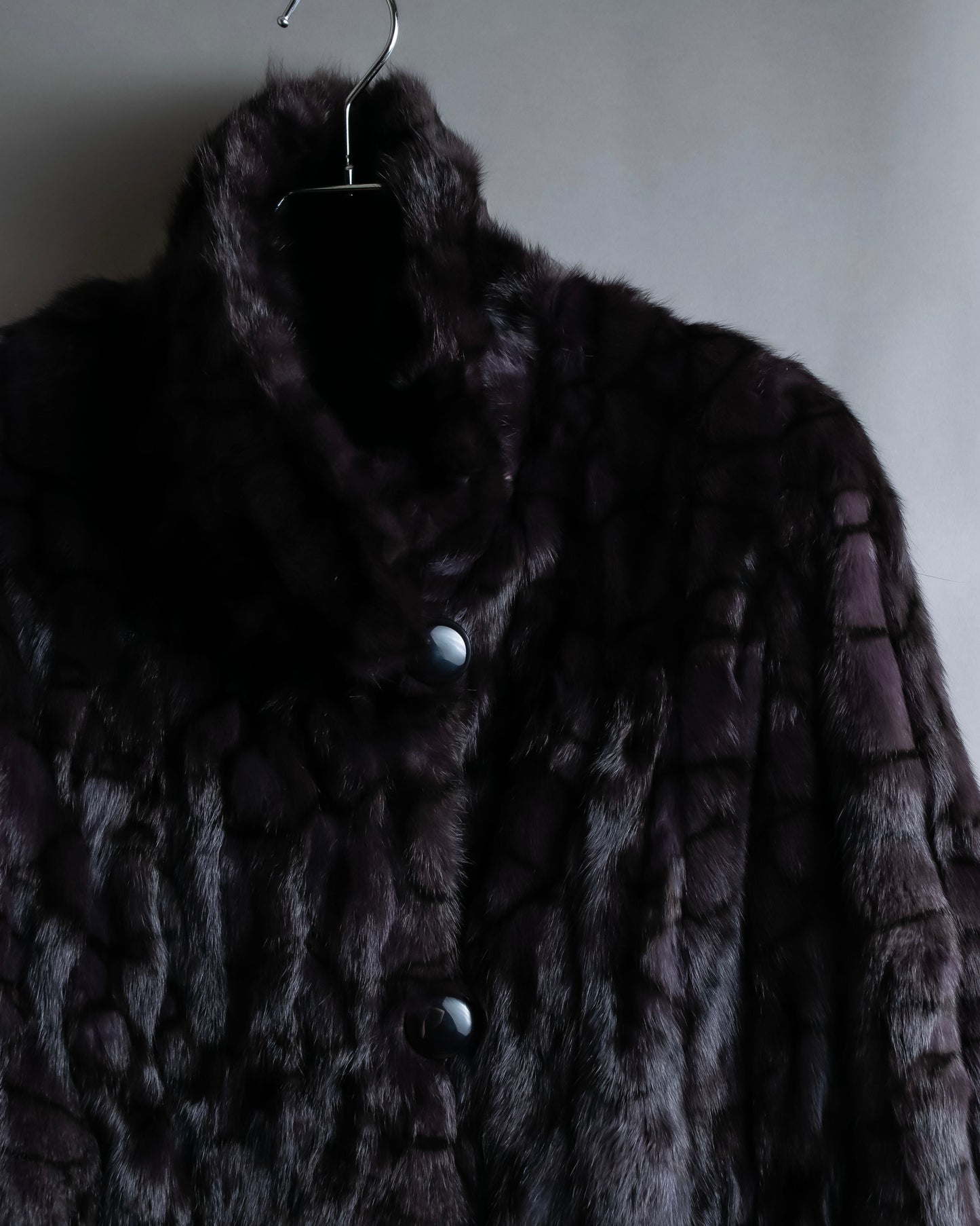 Vintage squirrel fur reversible maxi length coat