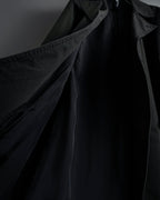 "Ground Y" 19AW Draping design cotton gabardine trench coat