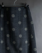 "YOHJI YAMAMOTO +NOIR" Large polka dot pattern flared skirt