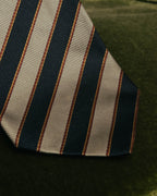 "CHANEL" 90's-00's Classic silk regimental striped tie