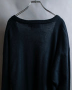 "Vintage deep V-neck long cardigan"