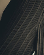 "SAINT LAURENT PARIS" 2020's Sheer ribbed silk blend polo cardigan