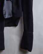 "GIANFRANCO FERRE" Structured wool satin ruffle inner detail set up