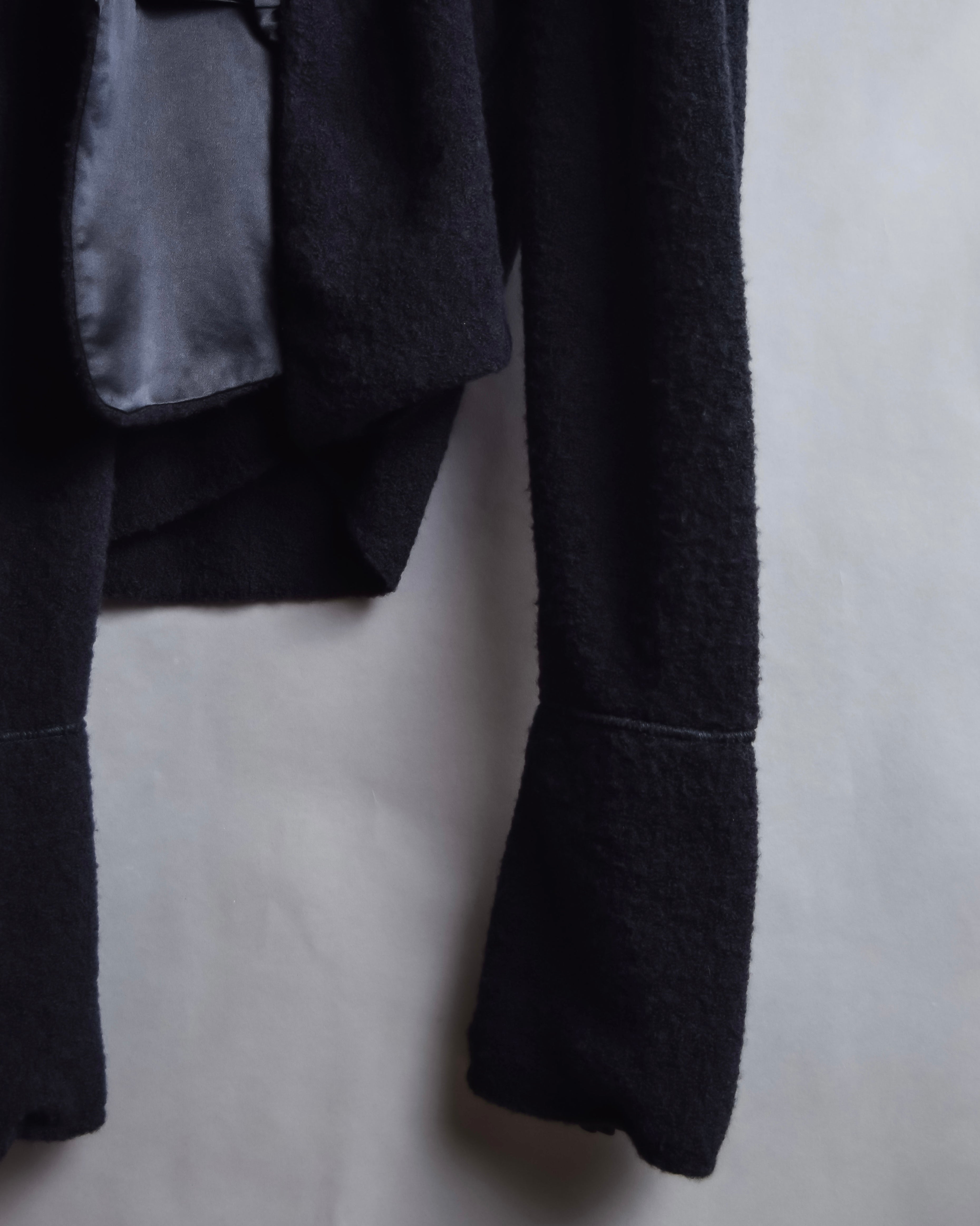 "GIANFRANCO FERRE" Structured wool satin ruffle inner detail set up