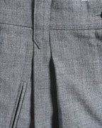 LOEWE/ 2019AW Two Tuck Wool Wide Shorts Gray
