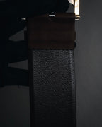 "Christian Dior" Late 80s-Early 90s suede and calf leather wide belt