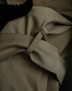 "BURBERRYS" Military detail single front stand collar coat