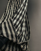 “tricot COMME des GARÇONS” 00’s-10’s Asymmetric gingham draped top