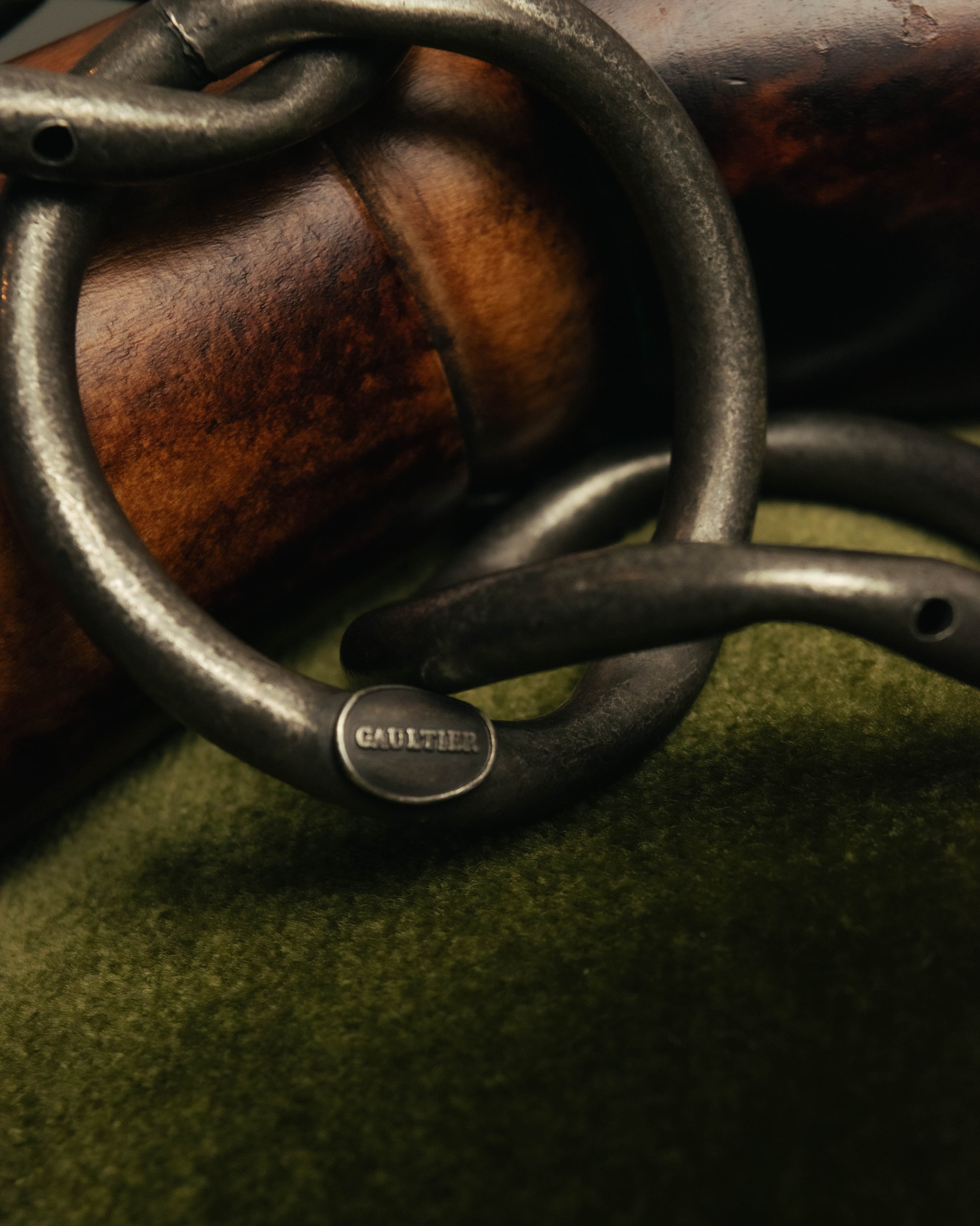 -SPECIAL- “Jean Paul Gaultier” 90’s-00’s sculptural gunmetal loop bracelet