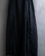 "YOHJI YAMAMOTO" 1996SS Double zipper design sheer rayon flare skirt