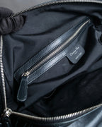 "Christian Dior" Karenina gathered design leather handbag