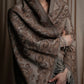 "Christian Dior" Jacquard paisley pattern fringe stole