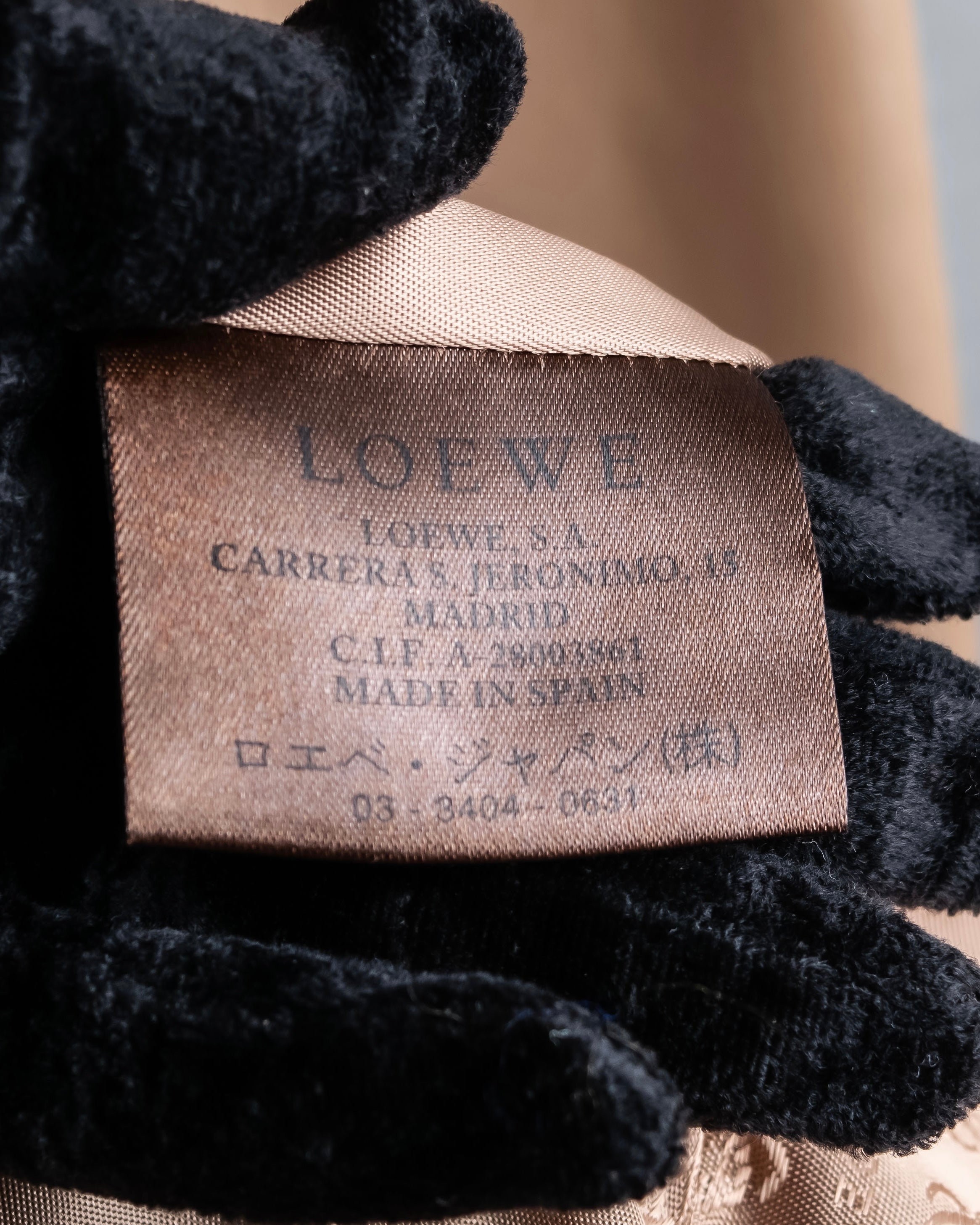 "LOEWE" Camel brown leather tailored jacket