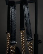 “Salvatore Ferragamo” 2010’s Vara chain leather tote bag