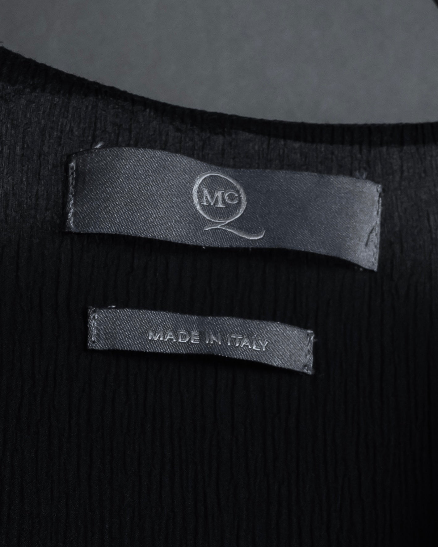 "MCQ Alexander McQueen" 06-10's Puffed sleeve gathered georgette long dress