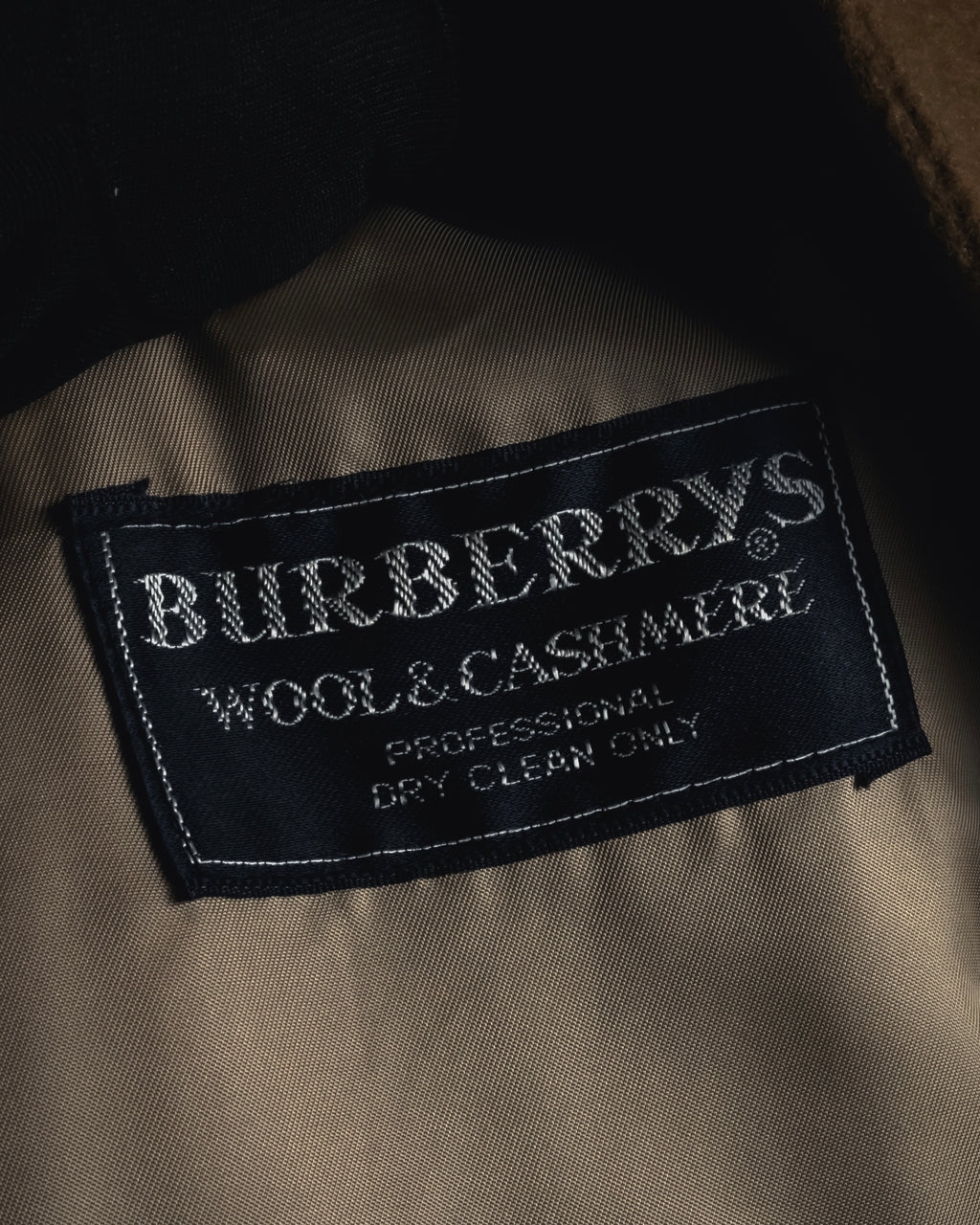 "BURBERRYS" 80’s-90’s Fly-front wool cashmere coat