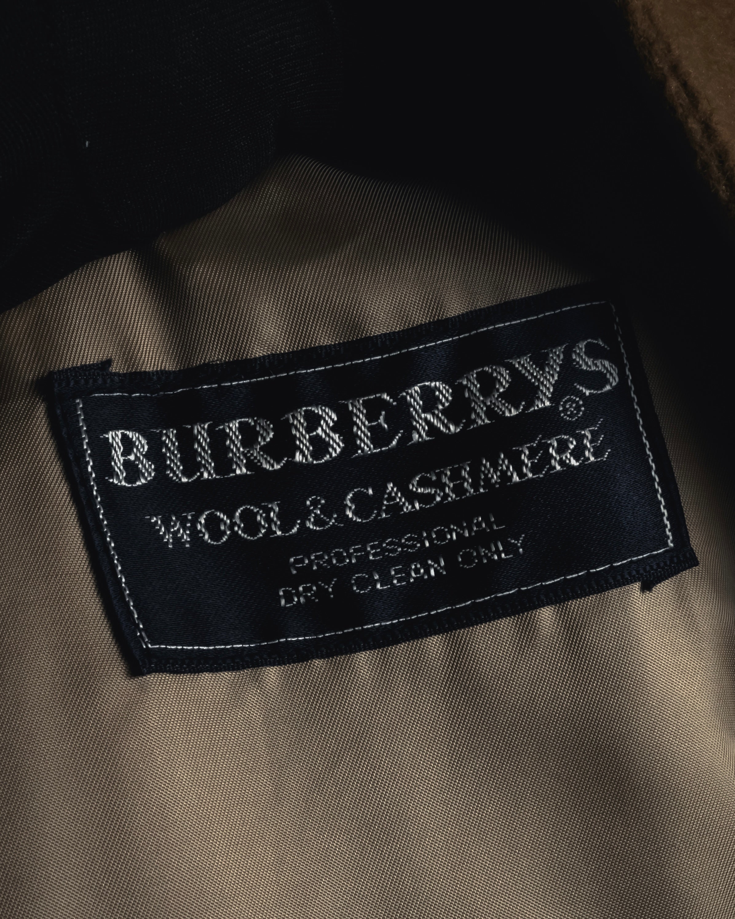 "BURBERRYS" 80’s-90’s Fly-front wool cashmere coat