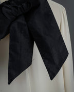 "VALENTINO" Gathered detail ribbon bow tie pullover