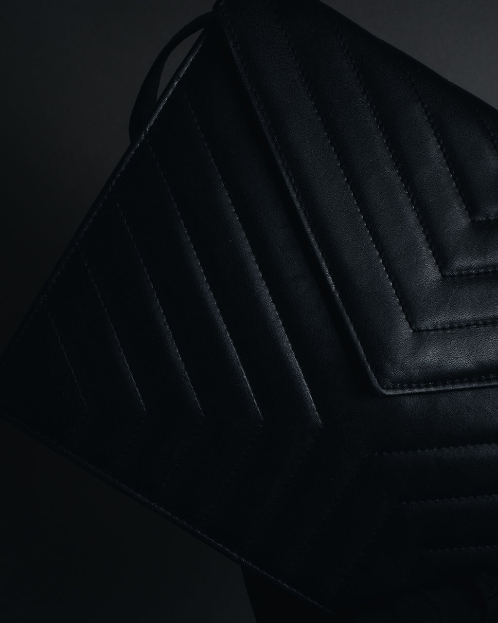 "Yves Saint Laurent" Late 80’s–early 90’s chevron quilted cassandre shoulder bag