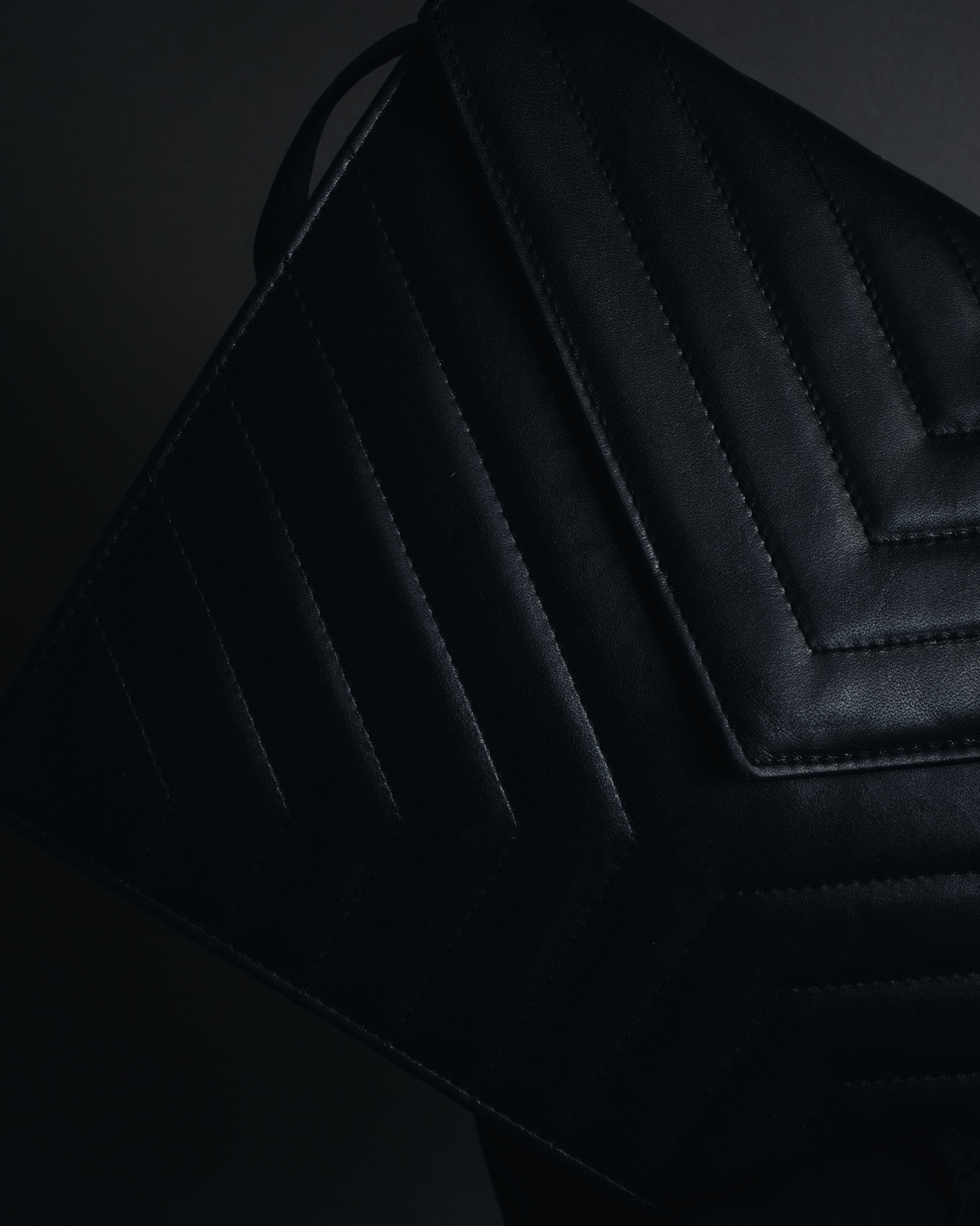 "Yves Saint Laurent" Late 80’s–early 90’s chevron quilted cassandre shoulder bag