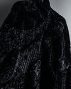 -SPECIAL- "FENDI" 90s Karl Lagerfeld-era lattice fur cape